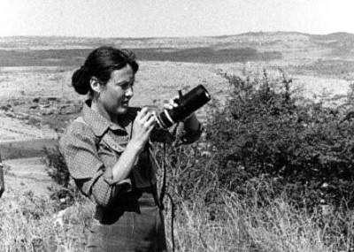 Trish using her camera